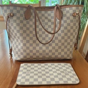 Never full Mm Louis Vuitton Tote Bag with removable clutch